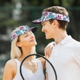thumbnail image 7 of Daiia Hawaiian Style Pattern Sport Sun Visor Hats Visor Cap Adjustable Empty Top Baseball Cap Cotton Ball Caps for Women and Men, 7 of 7