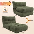 thumbnail image 3 of Romorgniz Bean Bag with Foam Filling Bean Bag Chair with Back Support No Assembly Large Bean Bag Chair for Bedroom, Green, 3 of 10