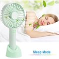 thumbnail image 5 of Ventilador portátil de mano MACHAO USB RECARGABLE con BATERÍA base para hogar oficina dormitorio y viajes al aire libre verde, 5 of 5