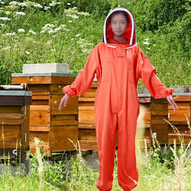 LOVIVER Combinaison de Travail Abeille avec Capuche Multiples Poches Ventilee L