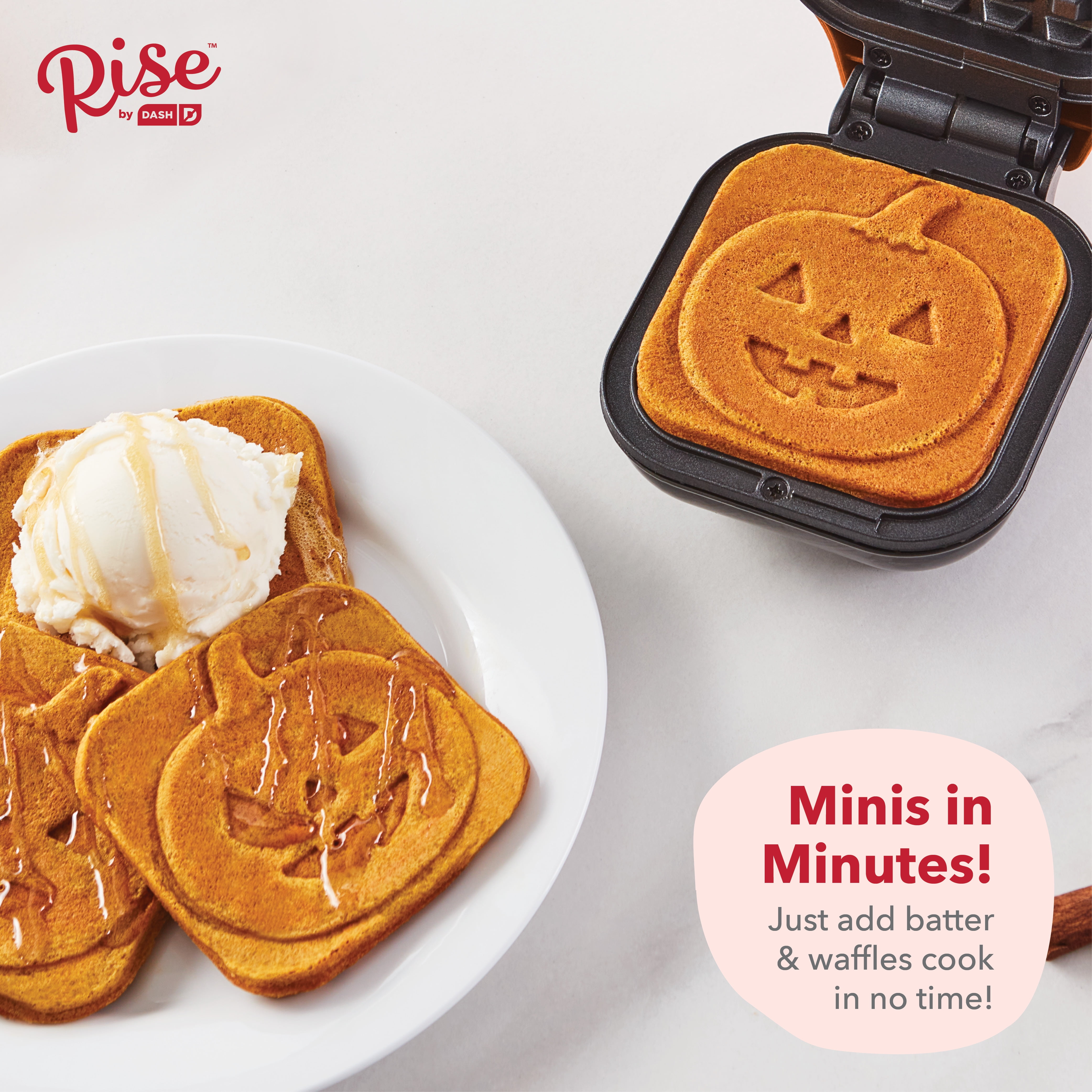 Rise By Dash 4 In. Heart Mini Waffle Maker - Power Townsend Company