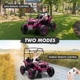 thumbnail image 2 of EDTara 24V 2-Seater Off-Road UTV Ride-On Car for Kids, Battery Powered with Sun Shade, 4WD, Remote Control, LED Lights, Shock Absorbers, 3 Speeds, Music, 2 of 6