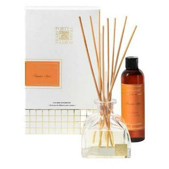 PUMPKIN SPICE Aromatique Reed Diffuser Gift Set - 40th Anniversary Glass Vessel