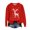 #430-Red, variant on AUNVITO Women's Casual Long Sleeve Round Neck Drop Shoulder Sweatshirt with Printed Design for Trendy Daily Wear
