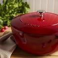 thumbnail image 5 of Staub Cast Iron Essential French Oven, Dutch Oven, 5-quart, serves 5-6, Made in France - Cherry, 5 of 7
