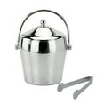 thumbnail image 1 of Cubo De Hielo De Acero Inoxidable De 2.0L Contenedor De Cubitos De Hielo Con Abrazadera Y Tapa Bandeja De Cubitos De Hielo Portátil Enfriamiento Duradero Para Bebidas Cervezas Fiestas Restaurantes Vogacara HA021542-00, 1 of 6