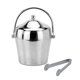 thumbnail image 1 of Cubo De Hielo De Acero Inoxidable De 2.0L Contenedor De Cubitos De Hielo Con Abrazadera Y Tapa Bandeja De Cubitos De Hielo Portátil Enfriamiento Duradero Para Bebidas Cervezas Fiestas Restaurantes Cateissary HA021542-00, 1 of 6