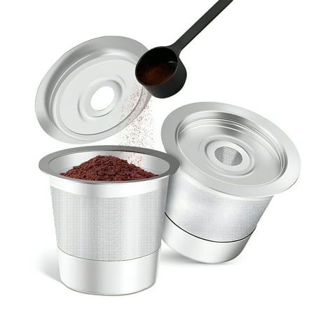 ACDANC 2 Pack Reusable Coffee Pods for Keurig,Universal Stainless Steel Refillable Reusable Coffee Filters Compatible with Keurig 1.0 Coffee Machines,Eco-Friendly,BPA-Free