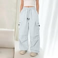 thumbnail image 6 of Avtoify Girls Pants Unisex Children's Spring/Fall Solid Color Elastic Waist Double Pocket Stylish Long Pants, 6 of 8