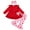 Red pink, variant on Little Miss Sassy Toddler Baby Girl Valentine's Day Clothes Outfit Long Sleeve Dress Heart Print Pants Set with Headband for 2-3T