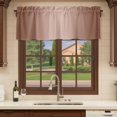 thumbnail image 6 of Chocolate Ombre Curtain Valances for Windows, Kitchen Valance Window Treatments Panel 2 Pack, Modern Gradient Abstract Art Rod Pocket Short Curtains for Bathroom Bedroom 60 x 18 Inch, 6 of 8