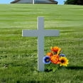thumbnail image 6 of Mainstays 22in Outdoor Artificial Cemetery Floral Bouquet, Rose and Poppy, Orange and Blue Colors., 6 of 8