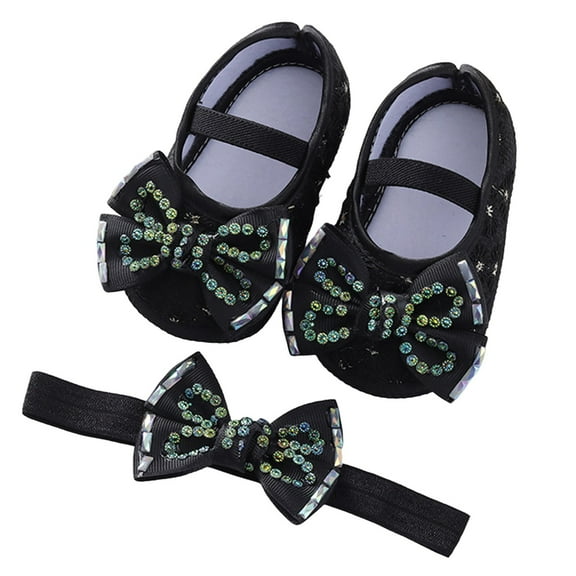Daznico Baby Sneakers with Soft Sole for Toddlers Pearl and Floral Dress Shoes,3-6 Months