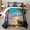 Beach 02, variant on Manfei Watercolor Blue Bicycle Beach Quilt Full for Girls, Coastal Print Full Bedspread Sets, 3 Pieces