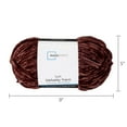 thumbnail image 4 of Mainstays Soft Velvety Yarn, 315 yd, Warm Chocolate, 100% Polyester, Pack of 4, 4 of 5