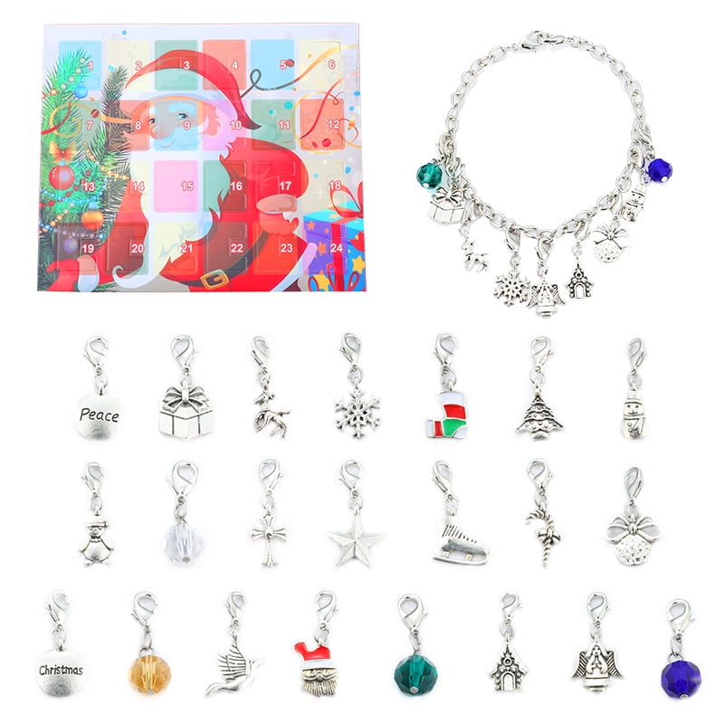 Advent Calendar Christmas Countdown Calendar DIY Charm Bracelet Making Kit  Gift Unicorn - Walmart.com