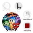 thumbnail image 5 of Lsque inside out 2 Pattern Ceramic Decorative Plate Decorative Plates with Display Stand Personalized Porcelain Plate Ceramic Ornaments for Wall Hanging Decoration-6in, 5 of 6