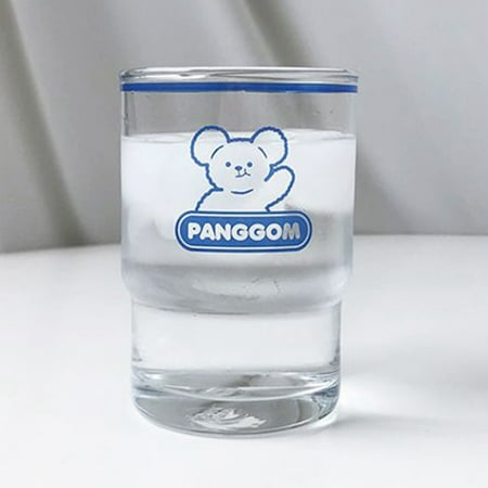 

Korean Style Girl Cute Graffiti Cartoon Alphabet Home Glass Water Cup Milk Coffee Cup Juice Cup 270ml