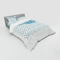 thumbnail image 3 of Ambesonne Blue Bedding Set 3 Pcs, Rain Cloud Sketch Fall, Twin, Blue, 3 of 3