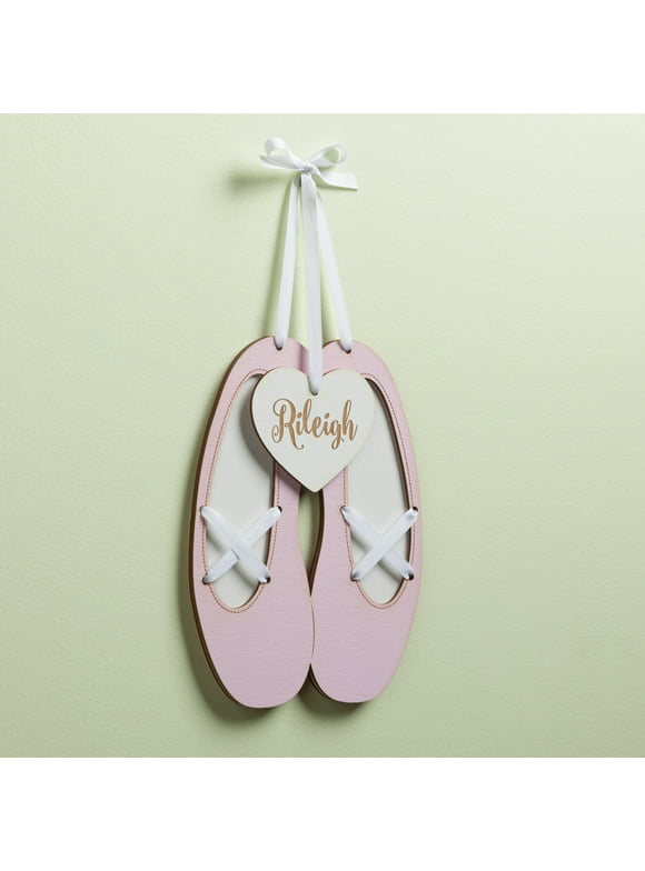 Personalized  Pink Wood Ballet Slippers