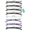 8 Pairs Reading Glasses, Blue Light Blocking Glasses, Computer Reading Glasses for Women and Men, Fashion Square Eyewear Frame (4color+4brown,+2.75 Magnification)