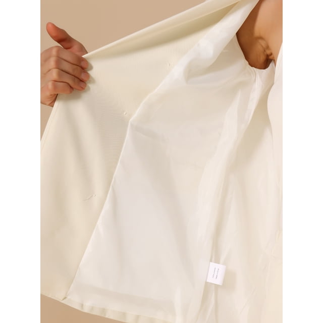 INSPIRAR CHIC Conjuntos de Dos Piezas para Mujeres, Atuendos de Negocios Elegantes para Oficina, Conjuntos de Blazer y Pantalones XS Blanco