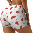 thumbnail image 2 of Qekee Hand Drawn Watermelon Women Workout Shorts, Sports shorts, Scrunch Butt Lifting Gym Shorts, Breathable Soft - X-Large, 2 of 9