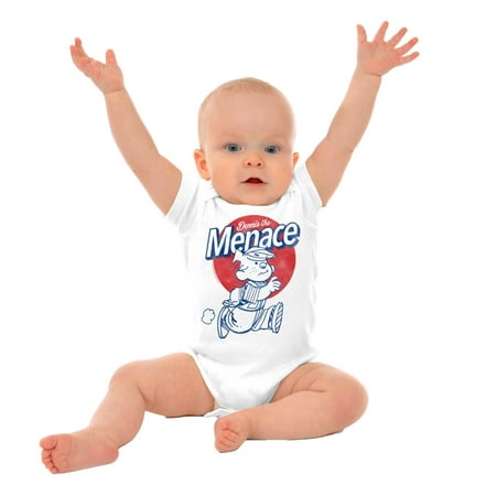 

Vintage Dennis The Menace Sketch Romper Boys or Girls Infant Baby Brisco Brands 18M