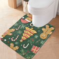 thumbnail image 2 of Yayeee Bath Rug for Bathroom Floor Non Slip Rectangle Fluffy Soft Absorbent Mat, 16"x24", Beige Christmas Gingerbread, 2 of 7