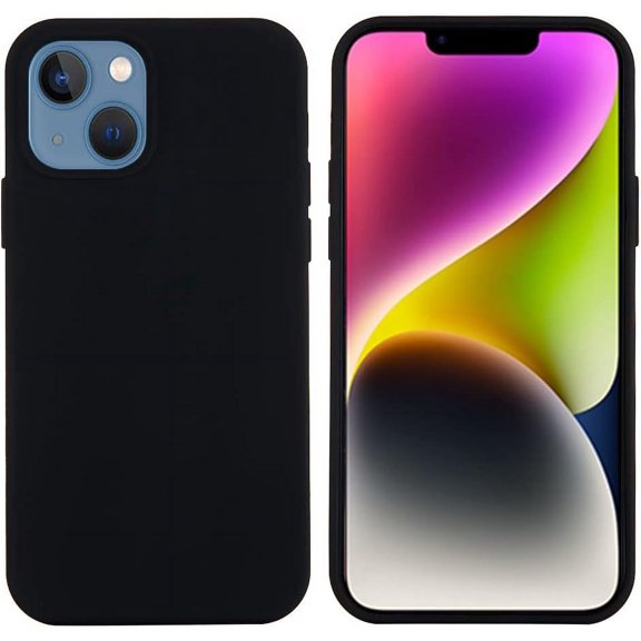 Designed for iPhone 14 Case,Slim Liquid Silicone Rubber Shockproof Phone Cover Soft Anti-Scratch Microfiber Lining Protection Case for iPhone 14 2022 (Black)