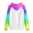 thumbnail image 5 of Bowake Vêtements d'Automne pour Femmes à Manches Longues Dégradé Chandails en Molleton Décontractés Légers Raglan avec Poche, 5 of 5