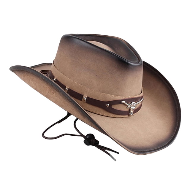 Sombrero de vaquero Zulema PU Cuero Marrón