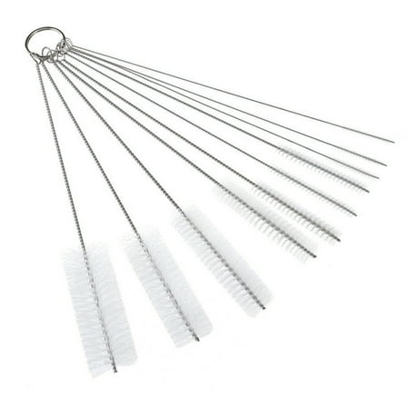

QILINXUAN 10Pcs Household Stainless Steel Cleaning Brush Bottle Tube Washing Tools