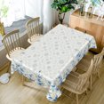 thumbnail image 2 of Nanqianyi Light Blue Watercolor Floral Rectangle Tablecloth,60x102 Inch,Waterproof Table Cover for Dining Party Kitchen Decor, 2 of 7