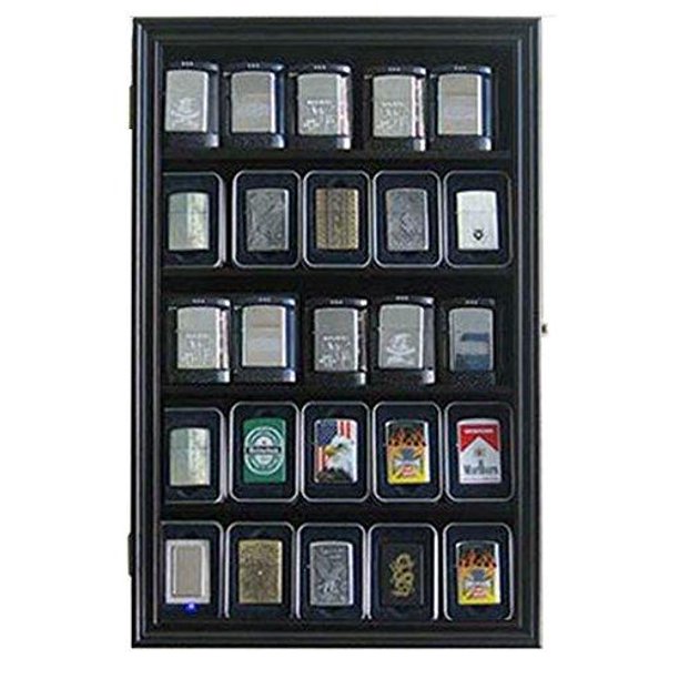 Wall Display Case Shadowbox to Hold Sport/Military Lighters in
