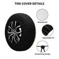 thumbnail image 3 of Waterproof Spare Wheel Cover, Cartoon Pastel Hedgehog Pattern Adjustable Wheel Cover For Jeep Trailer RV SUV Car, 14 inch, 3 of 8