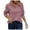 Pink, variant on larppty Womens Long Sleeve Quarter Zip Casual Loose V Neck Collared Ribbed Knit Pullover Tops (Pink, S)
