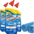 thumbnail image 3 of 3 Clorox Toilet Bowl Cleaner with Bleach, Rain Clean 24 oz, - BONUS Microfiber Cleaning Cloth, 3 of 3