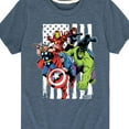 thumbnail image 3 of Marvel The Avengers - American Flag - Toddler And Youth Short Sleeve Graphic T-Shirt, 3 of 5