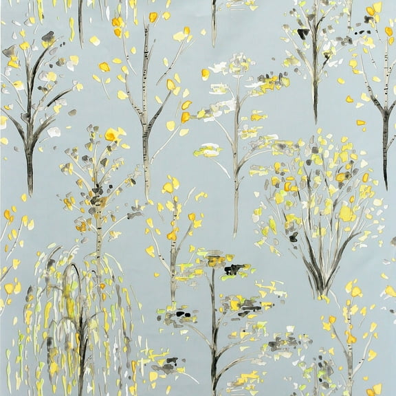Watercolour Tree Grey Ochre Wallpaper