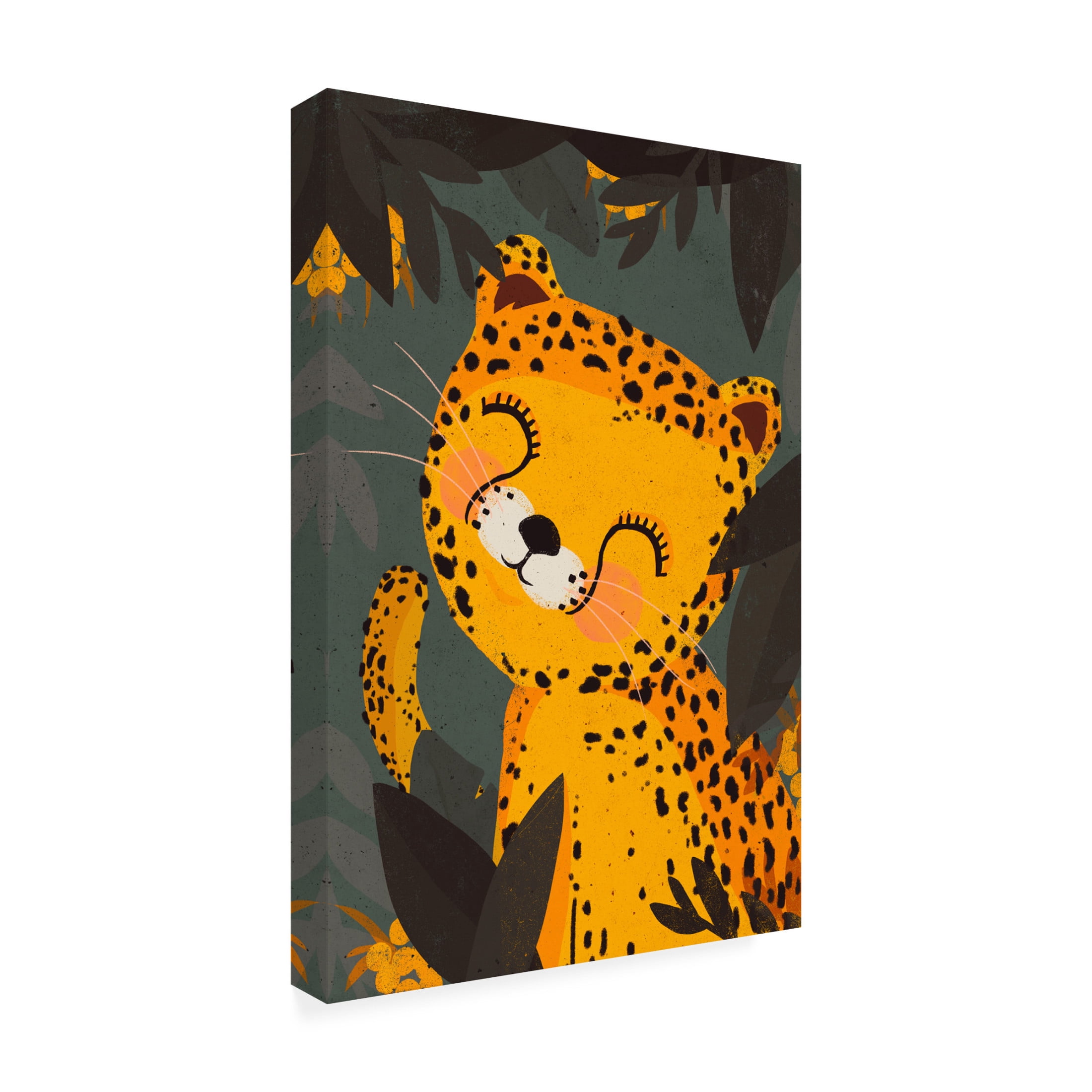 Canvas Wall Art - Treechild 'Little Leo' Wall Art for Living Room, Bedroom, or Office D?cor by Trademark Fine Art - 30 x 47 Inches