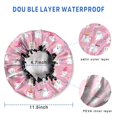 thumbnail image 3 of Shower Caps,Cute Halloween Ghosts Pattern Waterproof Shower Cap for Women 4 Pieces,Double Reusable Hair Cover for Shower PEVA Elastic Stretch Hem, 3 of 7