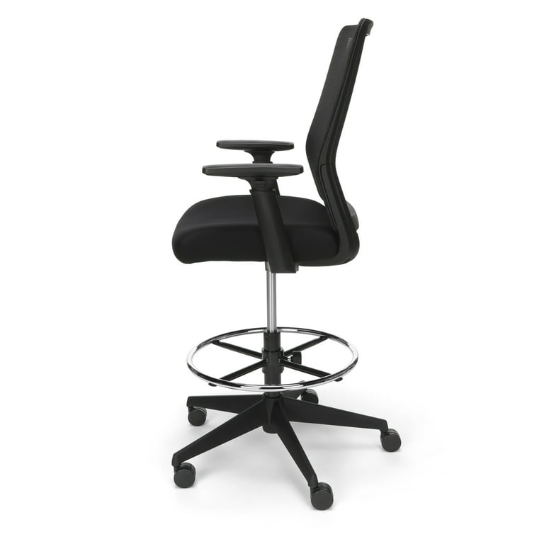 HON Basyx Biometryx Commercial Grade Mesh Back Stool Office Chair in Black BSX157VA10T