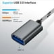 thumbnail image 3 of 5X Cable USB OTG 2 en 1 Tipo C / Micro-USB una USB 3.0 Adaptador Cable de Transferencia de Datos de Diseño para Teléfono Andriod (Gris), 3 of 5