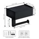 thumbnail image 2 of Toallero de papel Soporte de papel higiénico de acero inoxidable negro con dispensador de toallitas, soporte para teléfono móvil para baño con estante de almacenamiento de toallitas para mantener tus iKayaa  Toallero de papel, 2 of 7