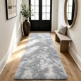 thumbnail image 6 of Shag Runner Rug for Bedroom Living Room 3x7 Upgrade Non-Slip Fluffy Soft Bedside Rugs,Shaggy Gray Carpet for Kids Girls Boys Dorm Nursery Home Decor Aesthetic, 6 of 15