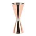 thumbnail image 1 of Jigger de cóctel de doble punta, de acero inoxidable 304, con escala para fiestas en casa, color oro rosa, 1 of 14