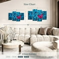 thumbnail image 4 of Elephant Stock Lone Red Butterfly Wall Art - Horizontal Multi Panel Canvas - Living Room Wall Decor - Animal Multi Panel - Blue And Pink Decor - 36" x 22", 4 of 8