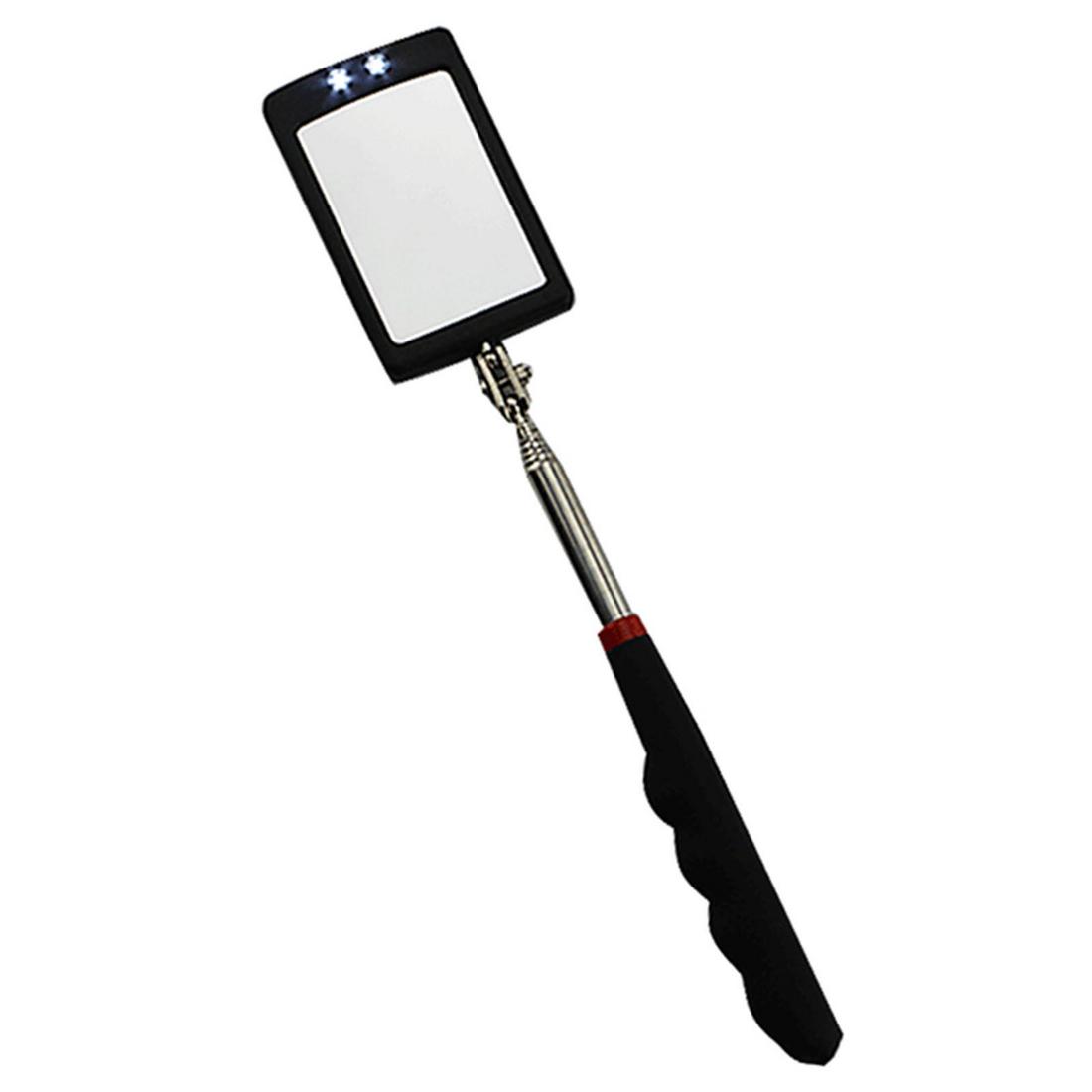 Inspection Mirror Telescoping LED Lighted Flexible Inspection Mirror Pickup Tool for