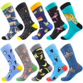 thumbnail image 1 of Calcetines redondos de algodón BISOUSOX para hombre, divertidos y coloridos, de 9 a 12, 1 of 9